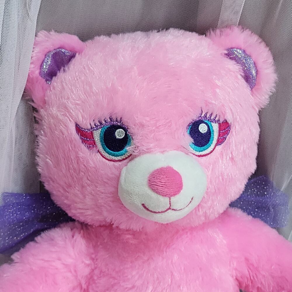 Build a‎ Bear Beary Fairy Plush Pink Teddy Bear w. Wings Stuffed Plush Princess